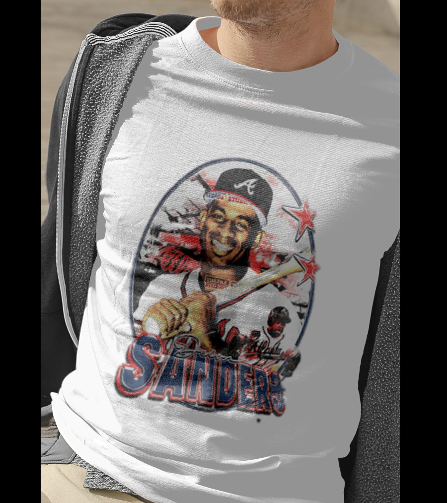 Deion Sanders Atlanta Braves MLB Stars Baseball Sports Memorabilia T-Shirt