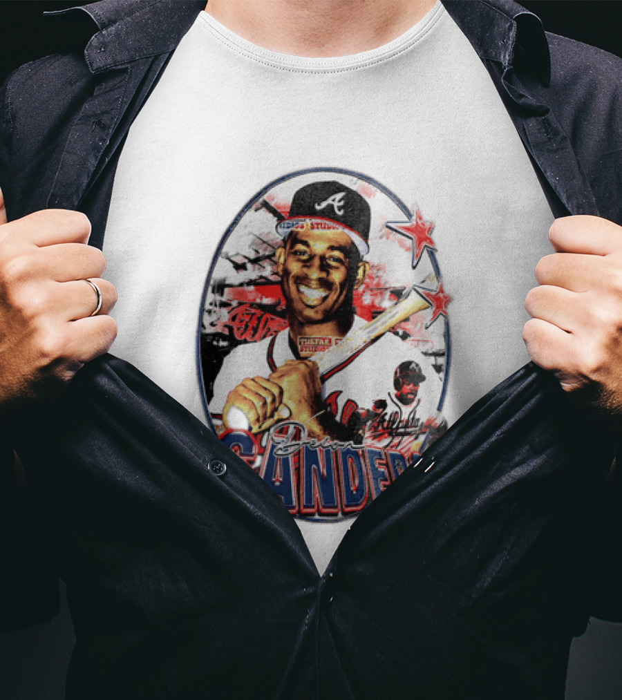 Deion Sanders Atlanta Braves MLB Stars Baseball Sports Memorabilia T-Shirt