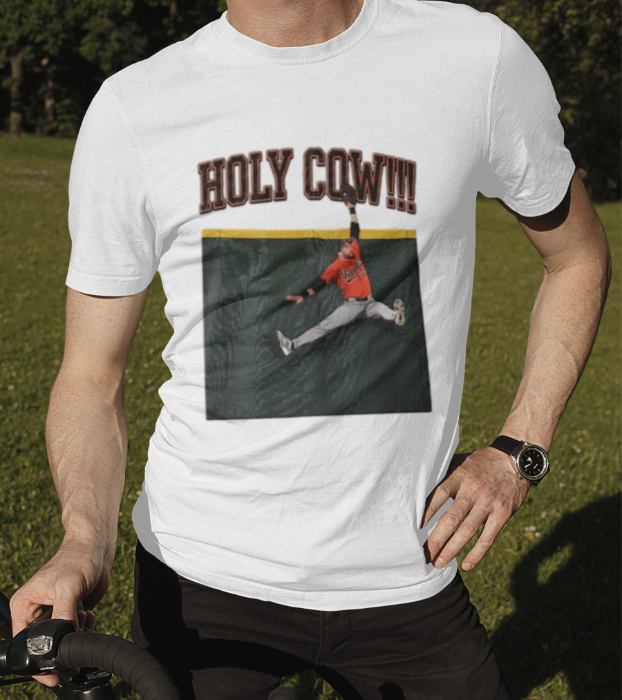 Holy Cow Colton Cowser Baltimore Orioles Catch 2026 T-Shirt