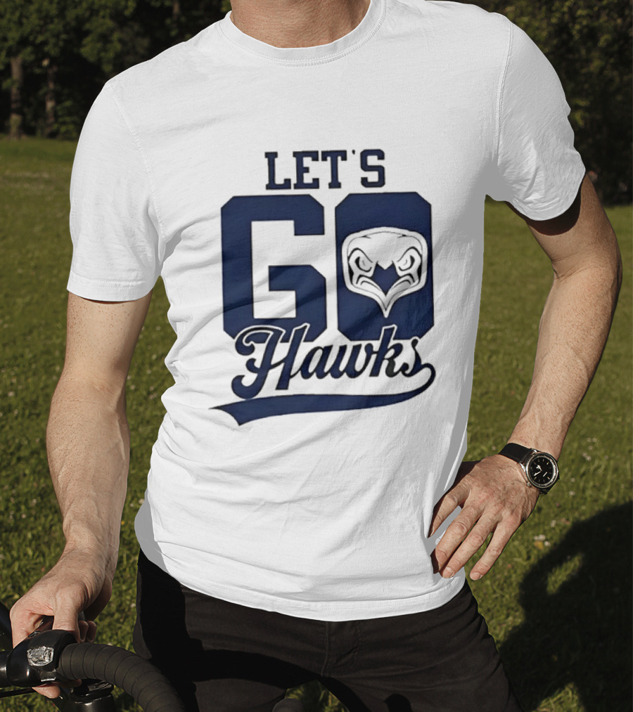 Let's Go Hawks Sports Team Cheer Owl T-Shirt