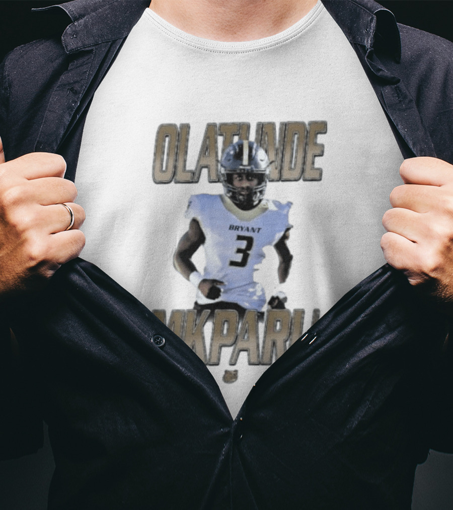 Bryant Bulldogs Olatunde Mkparu Number 3 T-Shirt