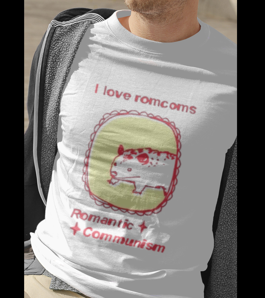Opossum I Love Romcoms Romantic Communism T-Shirt