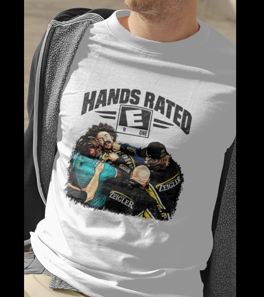 Ryan Blaney Vs Carson Hocevar Hands Rated E Zeigler Racing For Everyone T-Shirt
