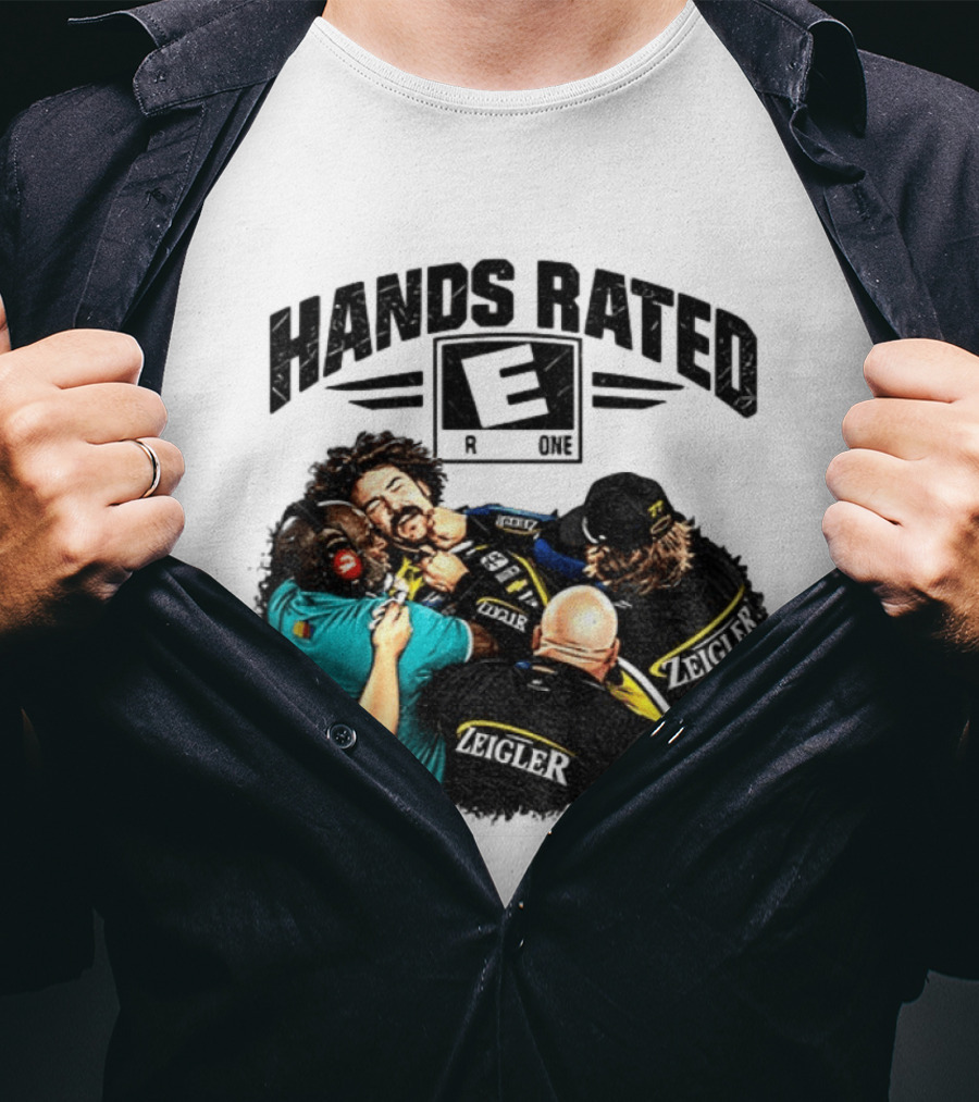 Ryan Blaney Vs Carson Hocevar Hands Rated E Zeigler Racing For Everyone T-Shirt