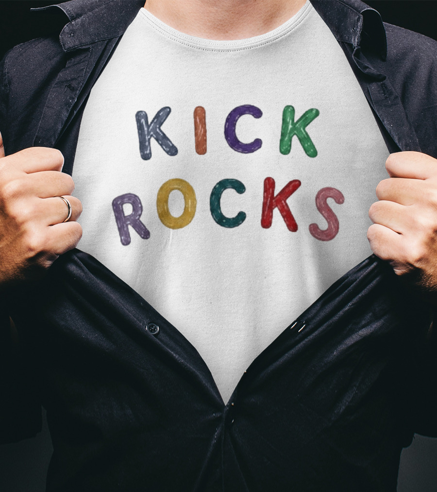 Sophie Cunningham Kick Rocks Colorful Letters T-Shirt