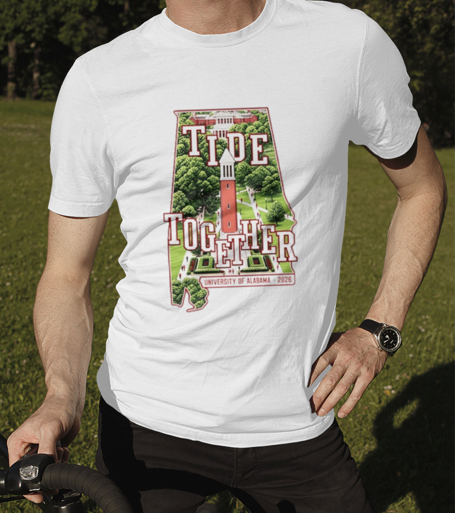University Of Alabama 2026 Tide Together Alabama Map T-Shirt