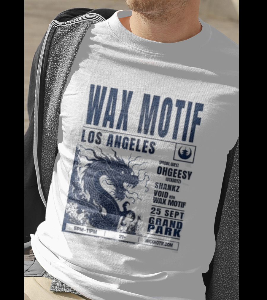 Wax Motif Los Angeles Grand Park Event With Ohgeesy September 25 2026 Dragon T-Shirt
