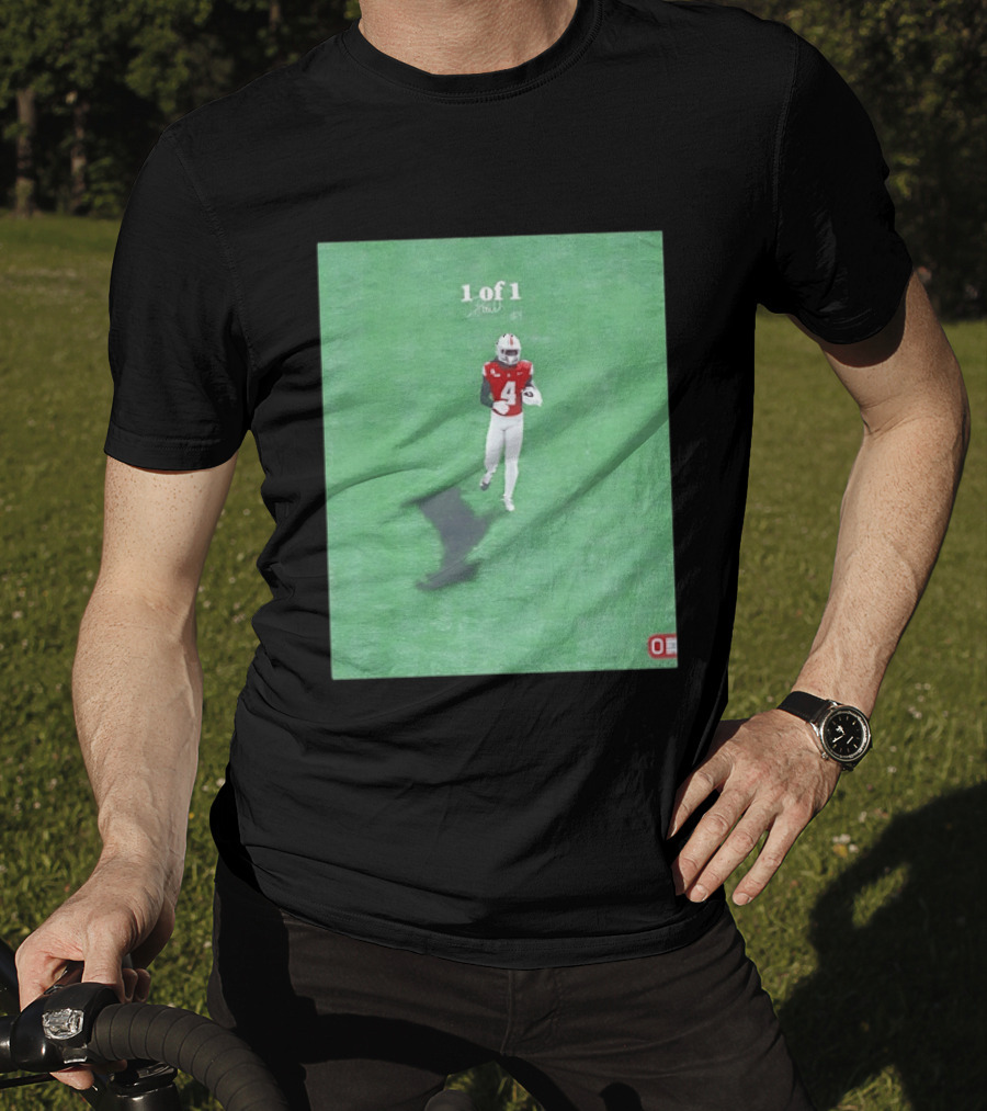 Julian Fleming Ohio State Buckeyes 1 Of 1 Number 4 Football Player T-Shirt