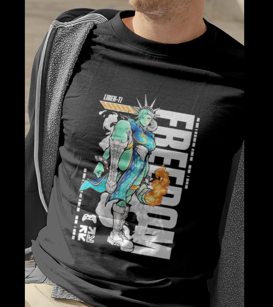 Liber Ti Chun Li Freedom Statue Of Liberty T-Shirt