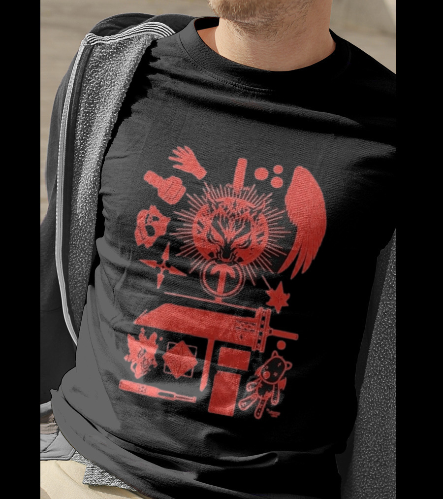 Damien Haas Final Fantasy Symbols And Iconic Items T-Shirt