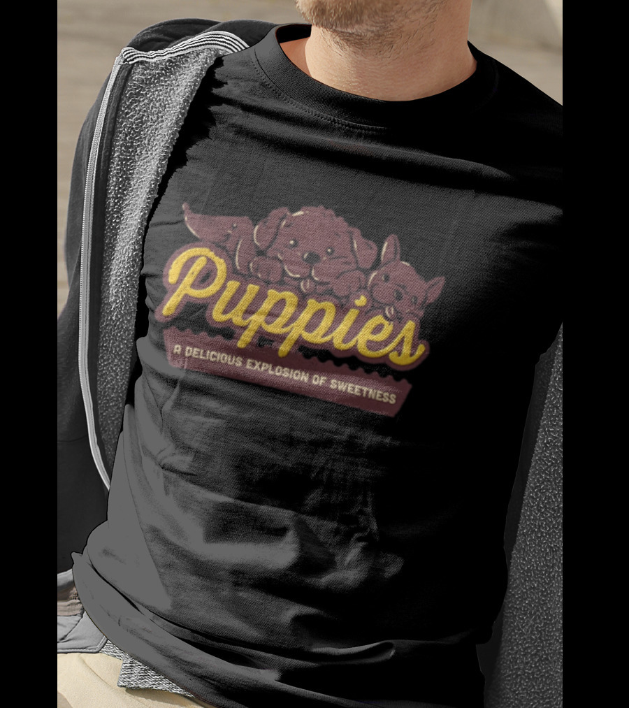 Puppies A Delicious Explosion Of Sweetness Three Dogs Cute T-Shirt