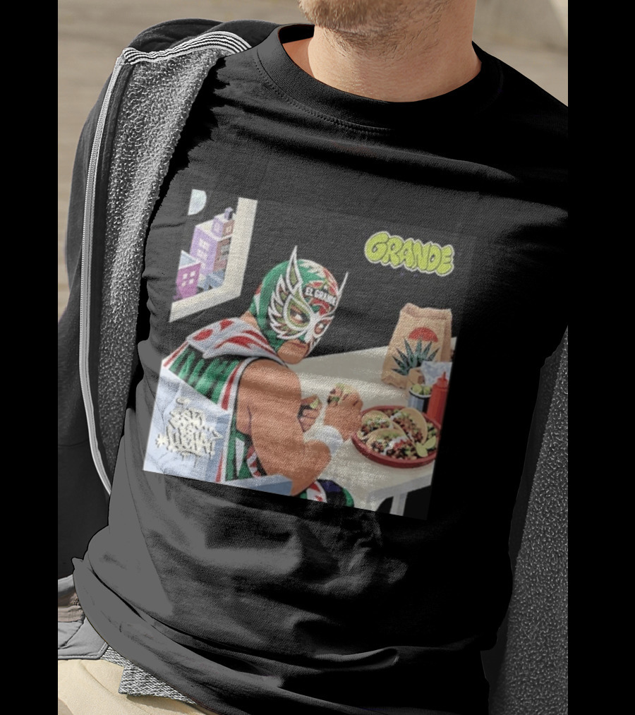 El Grande America Tacos Wrestling Luchador Comic T-Shirt