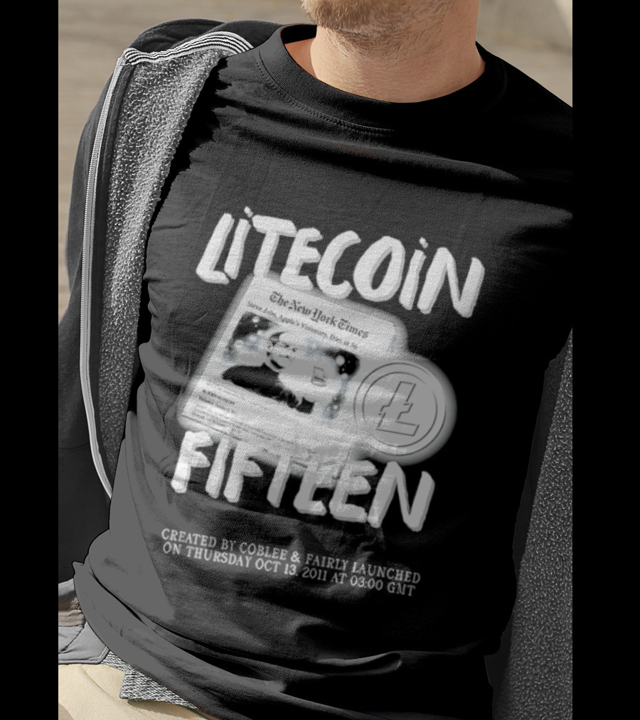 Litecoin Fifteen Created By Coblee Fairly Launched 2011 2026 T-Shirt