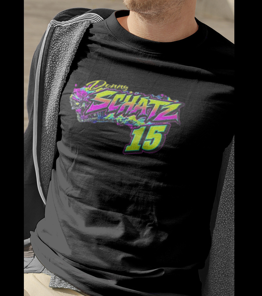 Donny Schatz 15 Vibrant Racing Skull World Of Outlaws Sprint Cars T-Shirt