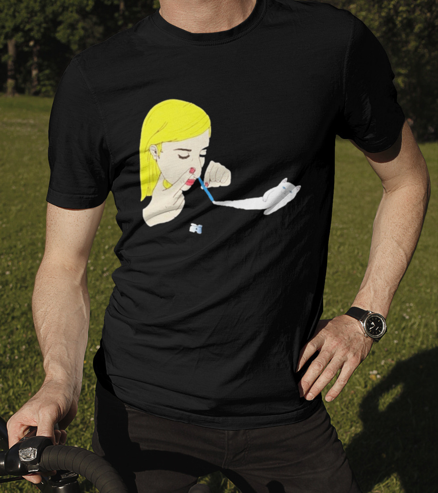 Ripndip Nermal Snorting Cat Blonde Girl Streetwear T-Shirt