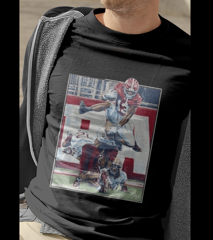Alabama Football EJ Crowell Leaping Over Noles Defenders T-Shirt