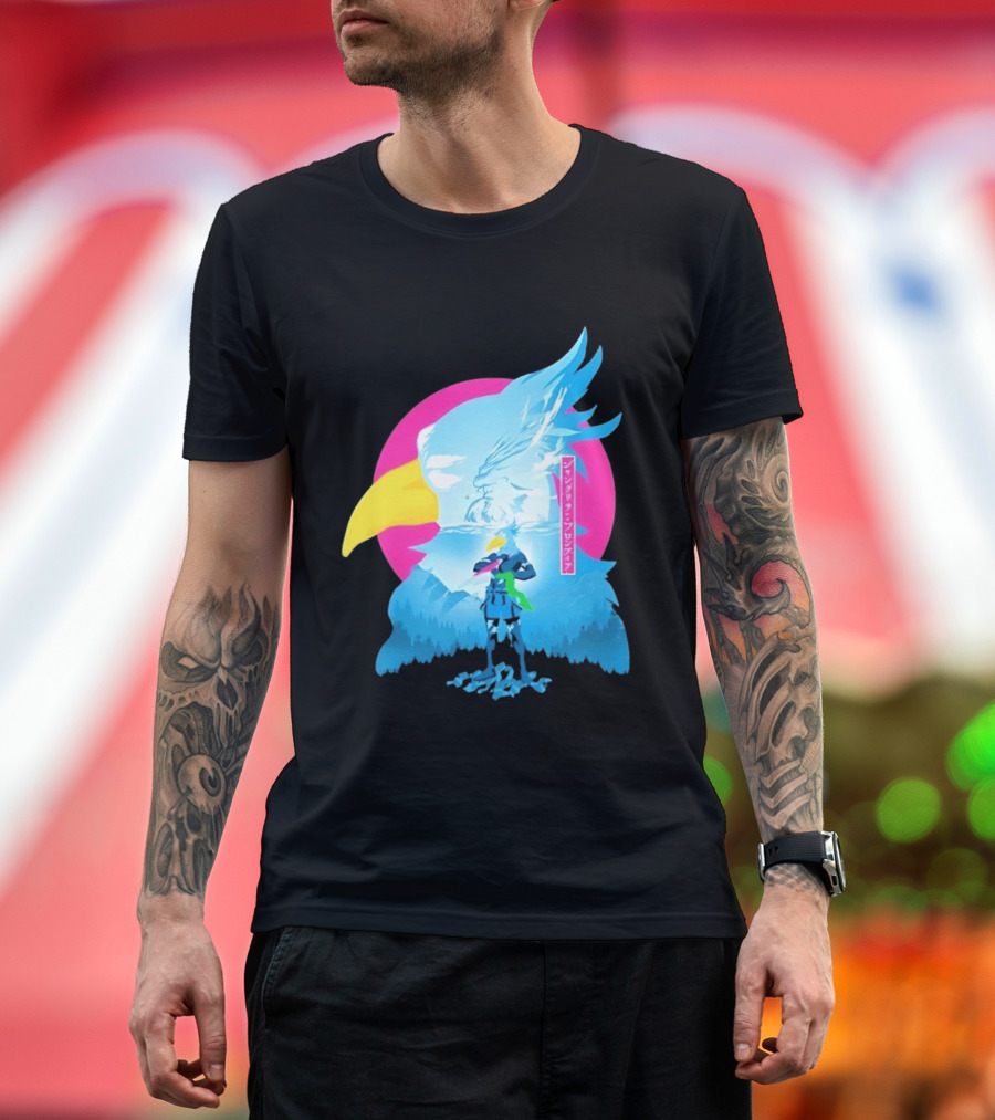 Shangri La Frontier Sunraku Eagle Art Gaming Manga Fantasy T-Shirt