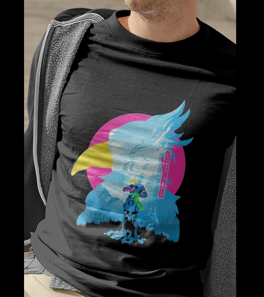Shangri La Frontier Sunraku Eagle Art Gaming Manga Fantasy T-Shirt