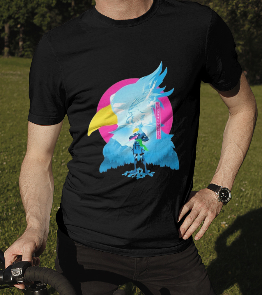 Shangri La Frontier Sunraku Eagle Art Gaming Manga Fantasy T-Shirt