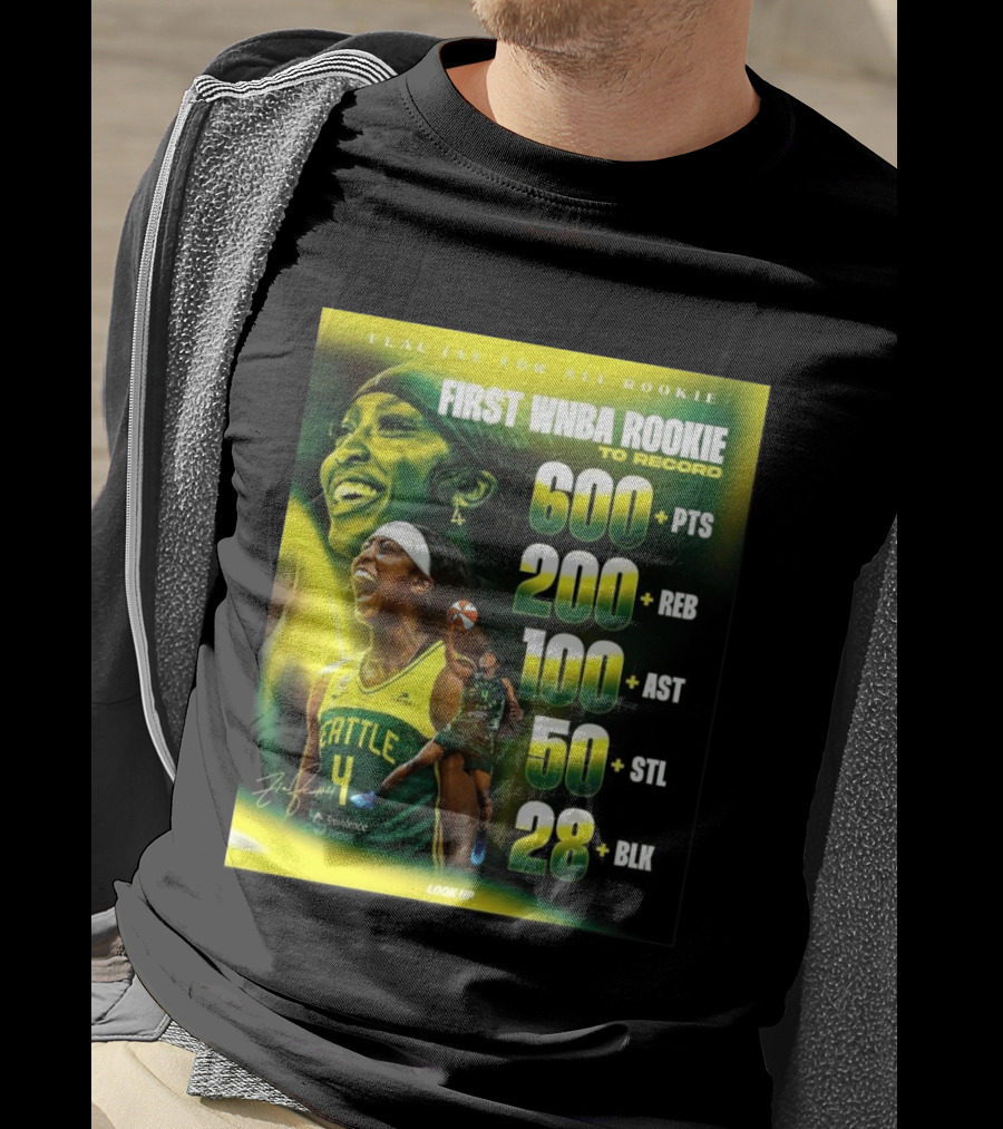 Flau'jae For All Rookie First WNBA Rookie To Record 600+ PTS 200+ REB 100+ AST 50+ STL 28+ BLK Seattle T-Shirt