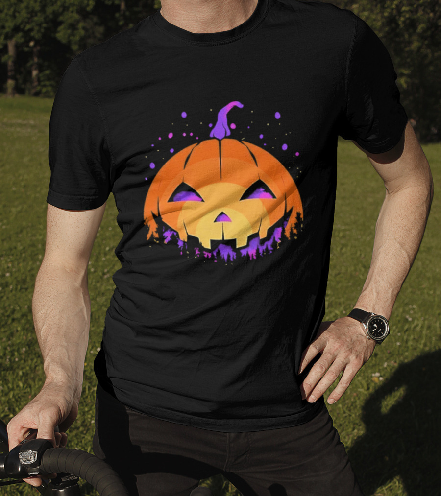 Spooky Jack O' Lantern Vibrant Halloween Vibes T-Shirt