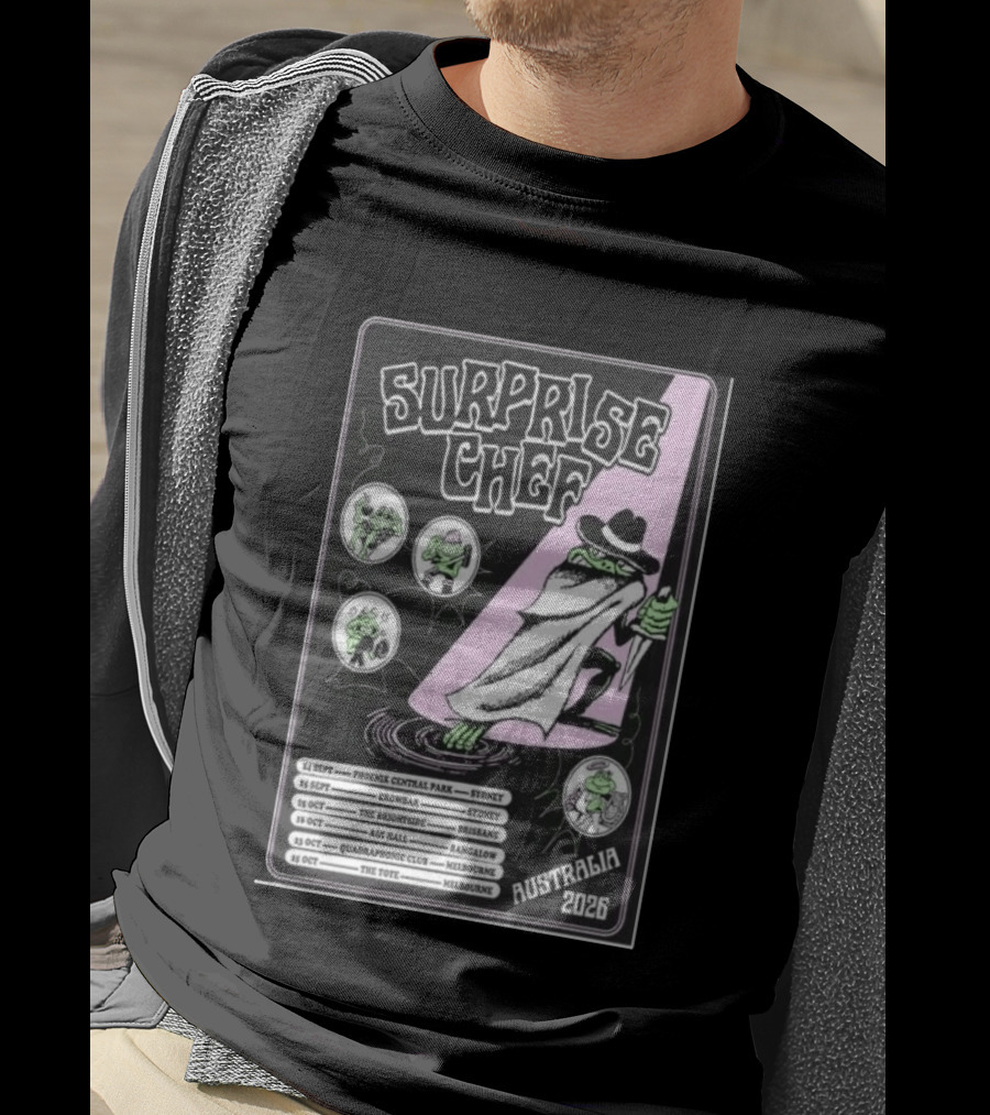 Surprise Chef Australia Tour 2026 The Brightside Brisbane Oct 15 Show T-Shirt
