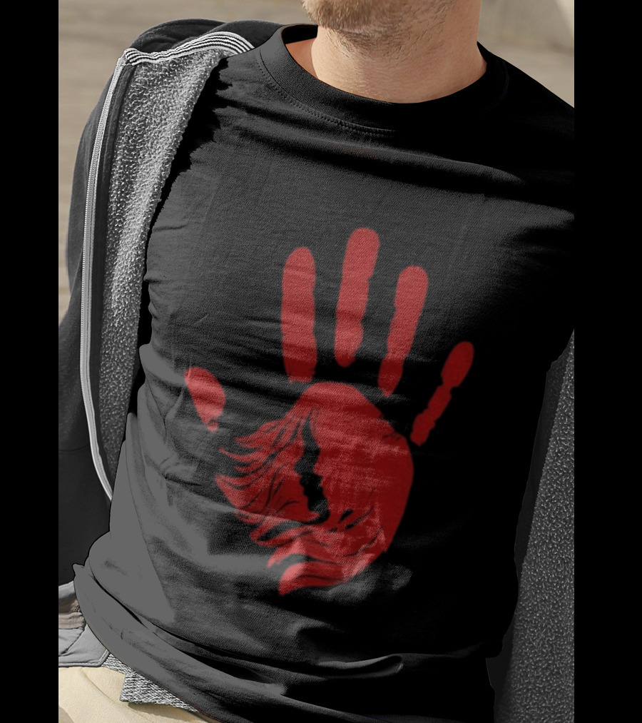 No More Stolen Sisters MMIW Awareness Red Handprint Symbol Advocacy T-Shirt