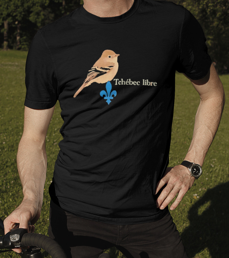 Tchébec Libre Fleur De Lis Quebec Bird T-Shirt