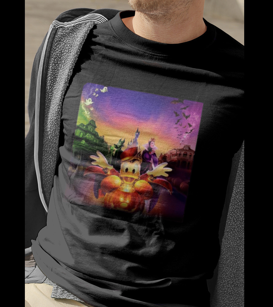 2026 Disney Halloween Festival Disneyland Paris With Haunted Mansion And Donald Duck T-Shirt