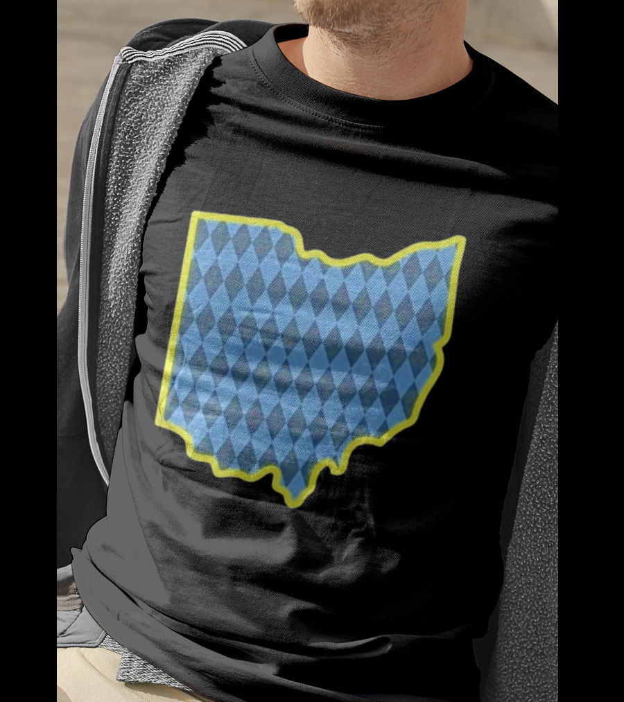 Oktoberfest Ohio Bavarian Diamond Pattern Map T-Shirt