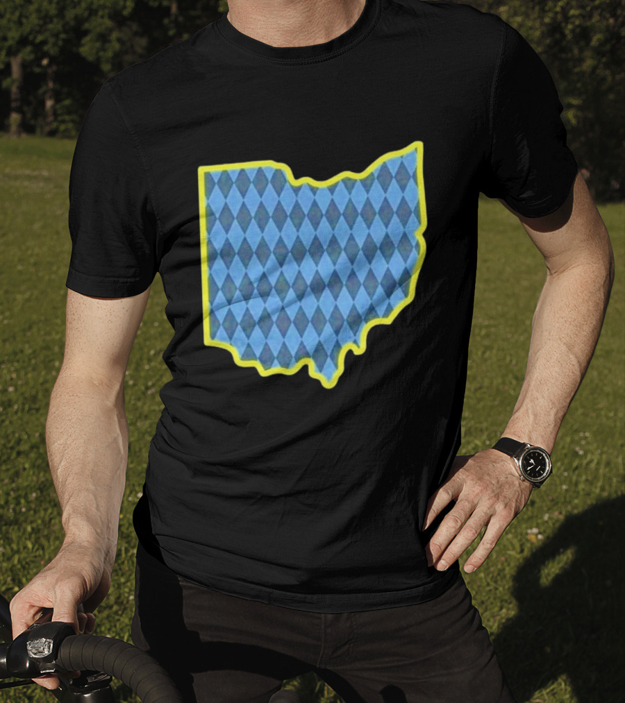 Oktoberfest Ohio Bavarian Diamond Pattern Map T-Shirt
