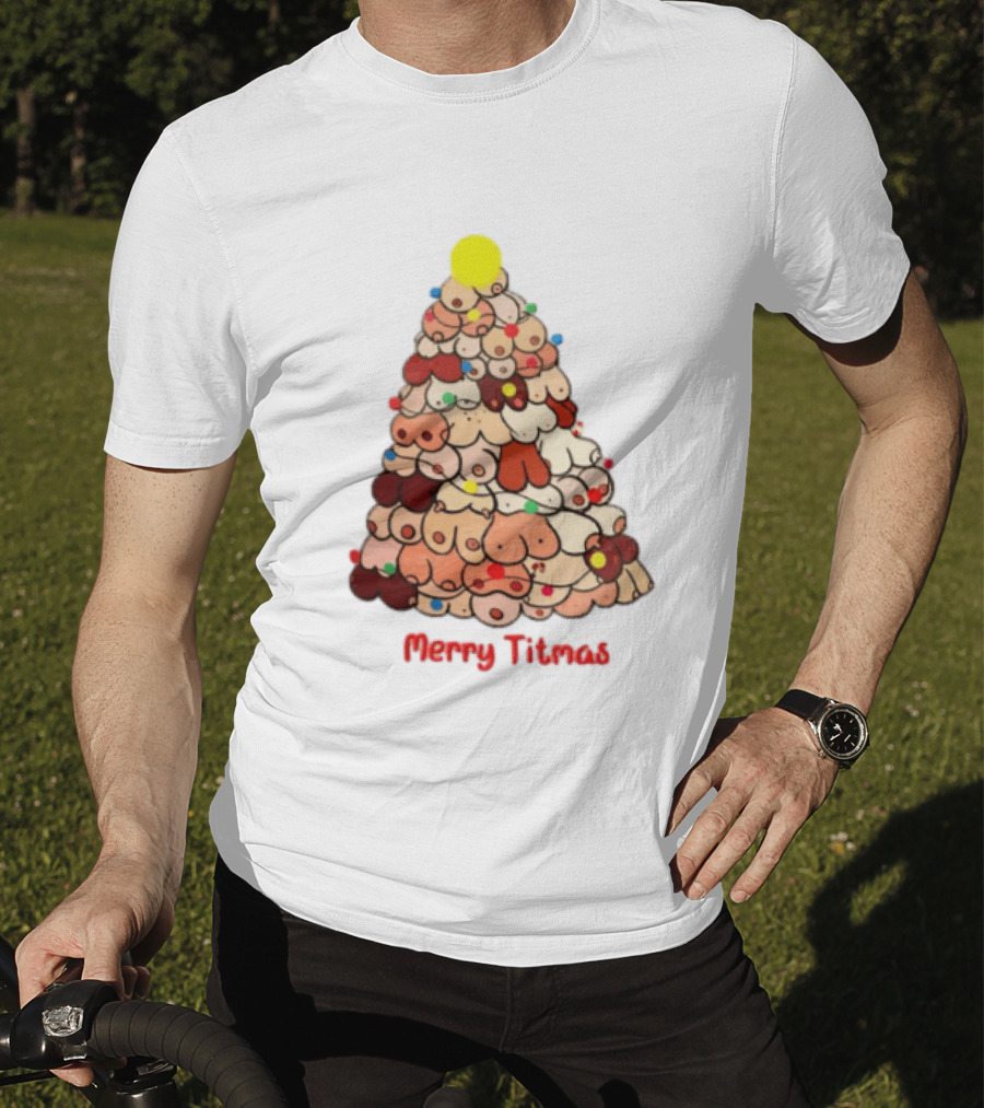 Merry Titmas Christmas Tree Fun Festive T-Shirt