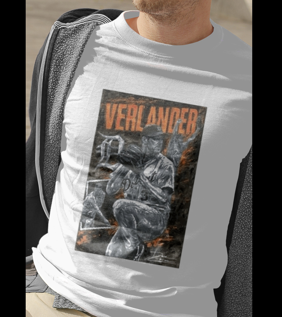Detroit Tigers Verlander Baseball Legend 35 Pitcher T-Shirt