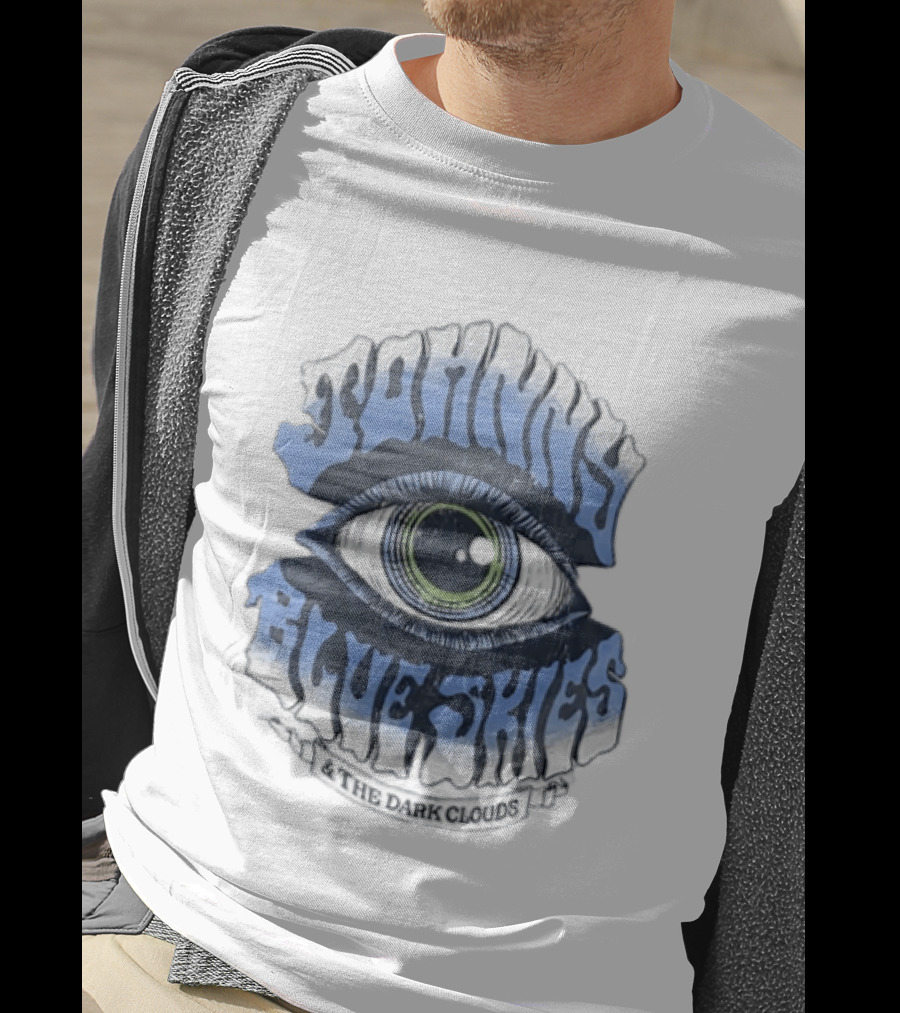 Johnny Blue Skies The Dark Clouds Large Human Eye Iris T-Shirt
