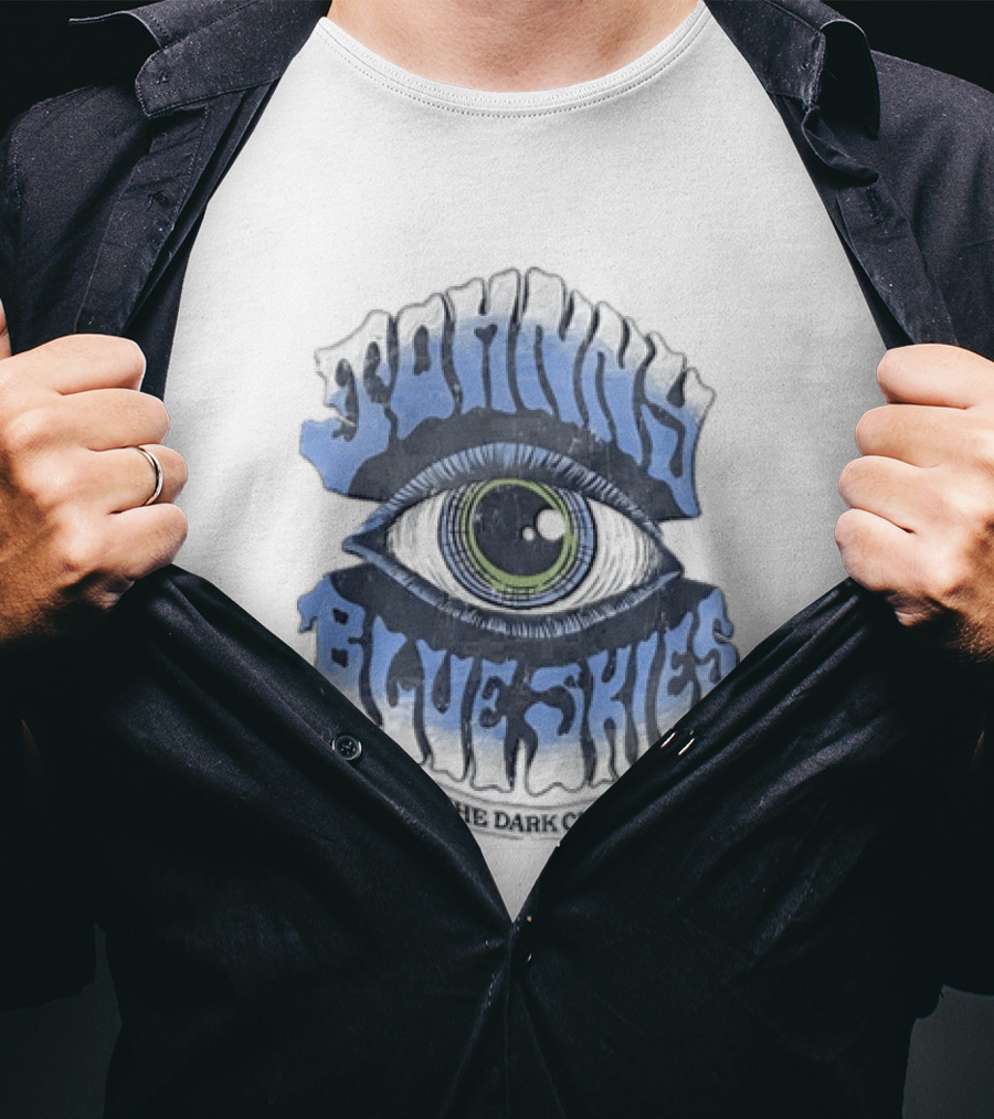 Johnny Blue Skies The Dark Clouds Large Human Eye Iris T-Shirt