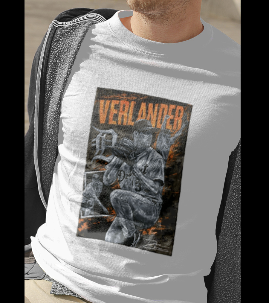 Verlander Detroit Tigers MLB Pitcher 35 Baseball T-Shirt