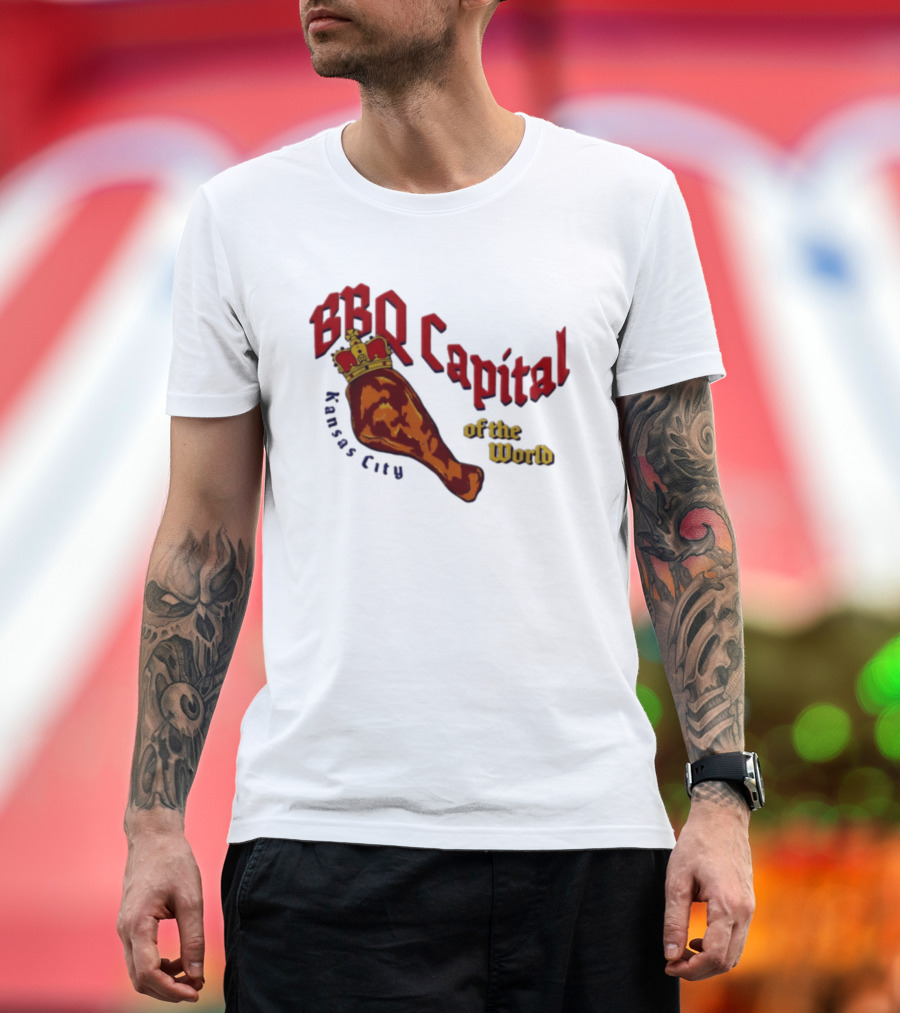 Kansas City BBQ Capital Of The World Leg With Crown T-Shirt