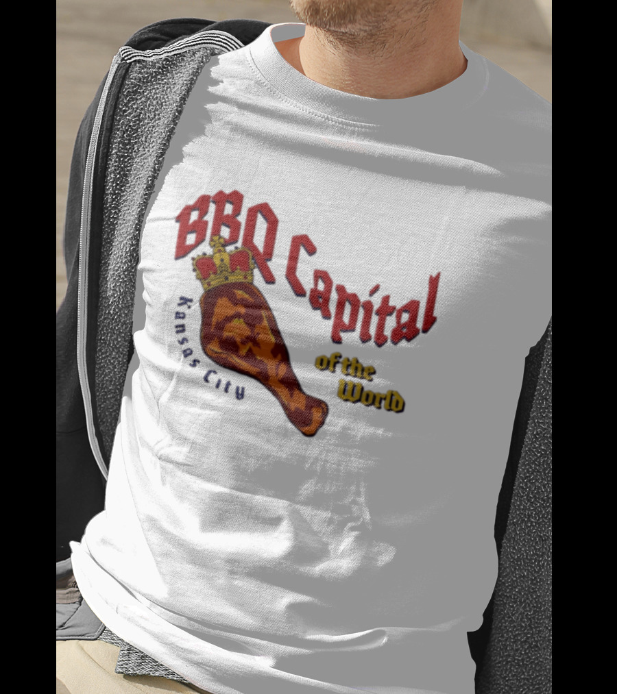 Kansas City BBQ Capital Of The World Leg With Crown T-Shirt