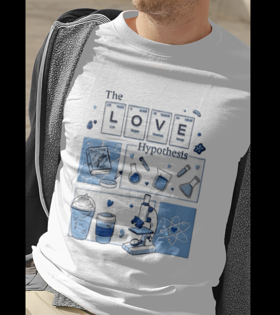 The Love Hypothesis Periodic Table Science Equipment Microscope Biology Book Chemistry T-Shirt