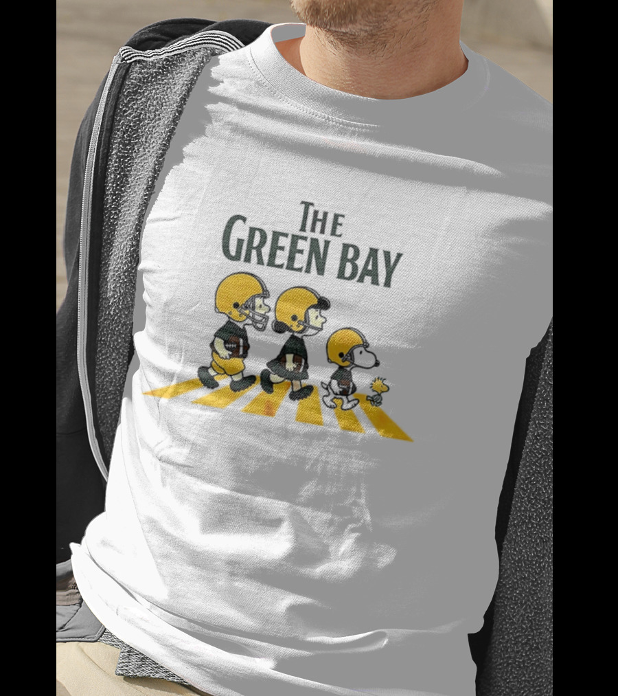 The Green Bay Abbey Road Comic Characters Football Crossing T-Shirt