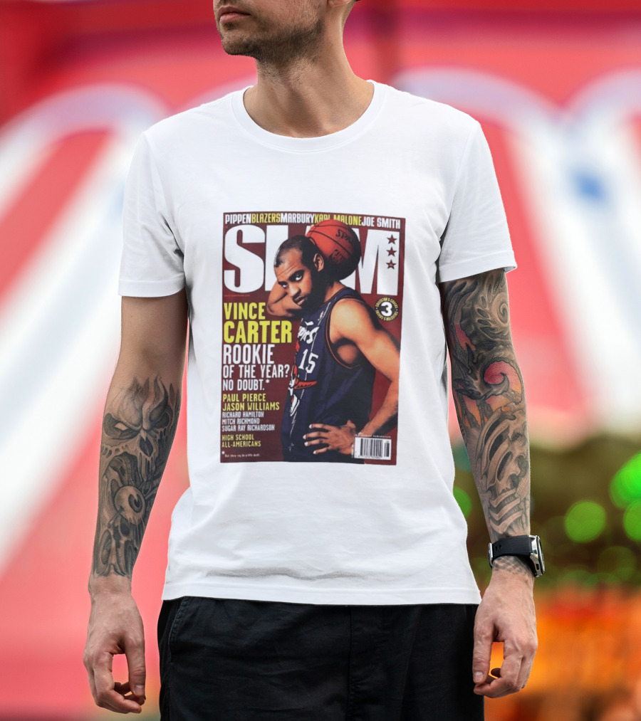 Vince Carter Slam Magazine Rookie Of The Year No Doubt Basketball Paul Pierce Jason Williams T-Shirt