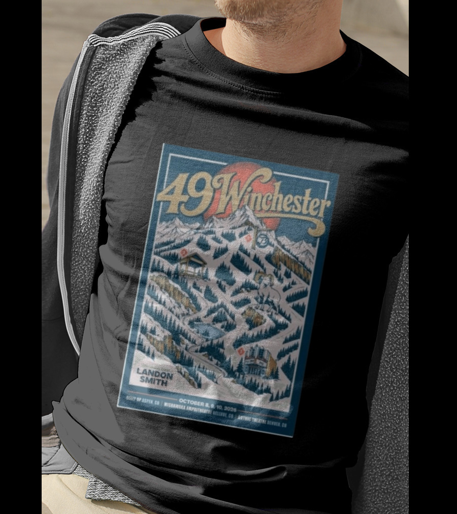 49 Winchester October 8 9 10 2026 Landon Smith Belly Up Aspen Mishawaka Amphitheatre Gothic Theatre Denver T-Shirt