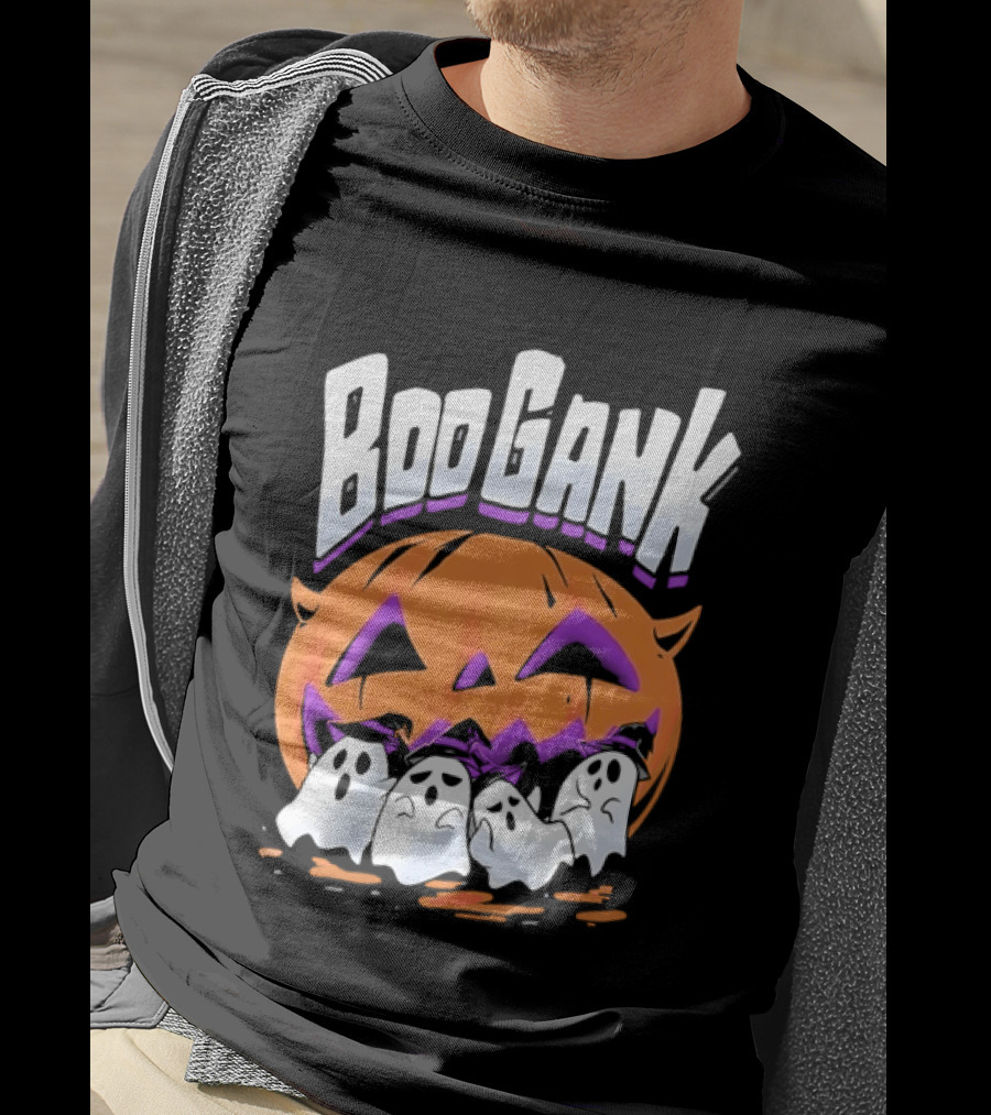 Boo Gank Halloween Pumpkin Ghosts Spooky T-Shirt