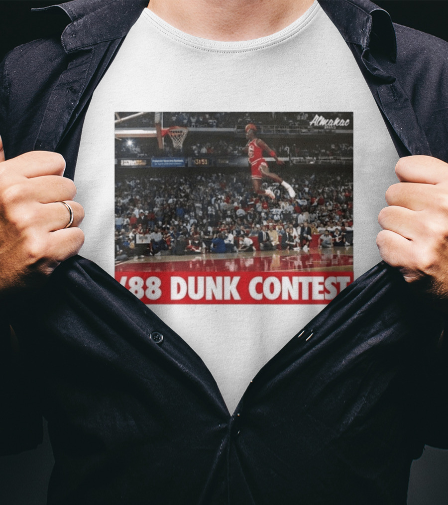Michael Jordan 1988 Dunk Contest Chicago Bulls Almako Basketball NBA Legend T-Shirt
