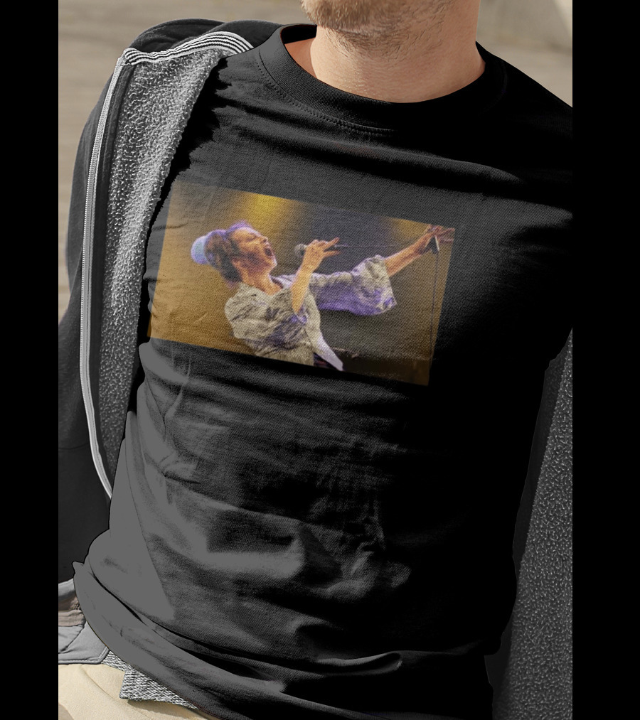 Catherine Ringer Iconic French Pop Performance Dynamic Stage Presence T-Shirt
