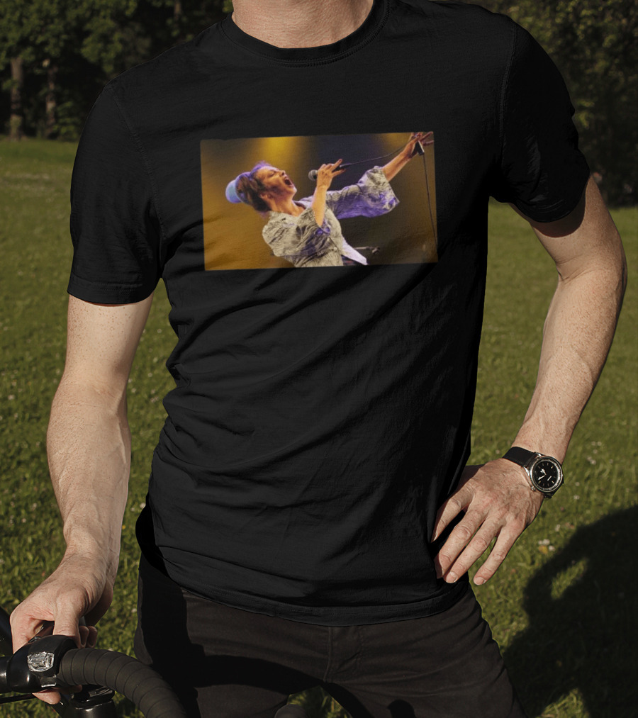 Catherine Ringer Iconic French Pop Performance Dynamic Stage Presence T-Shirt
