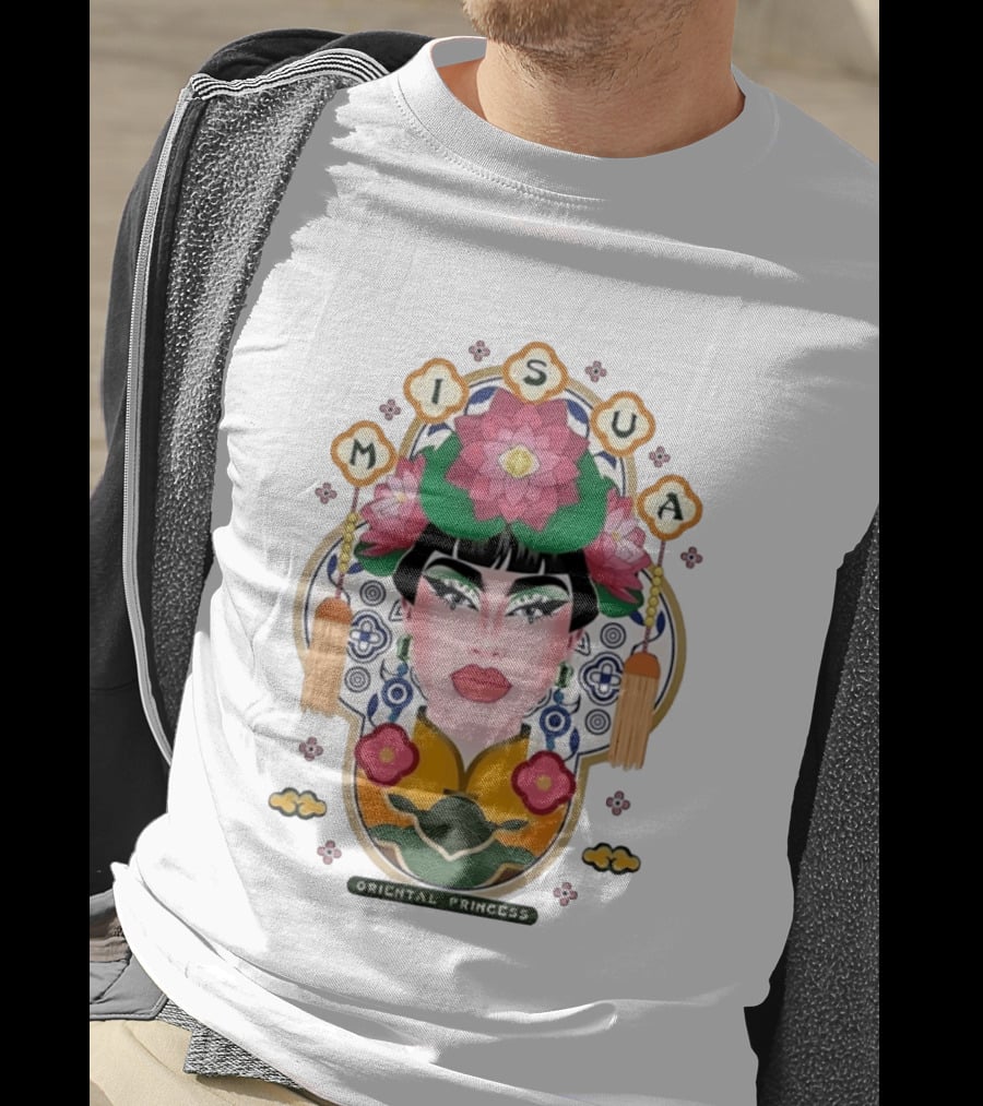 Misua Oriental Princess Asian Lotus Flower T-Shirt