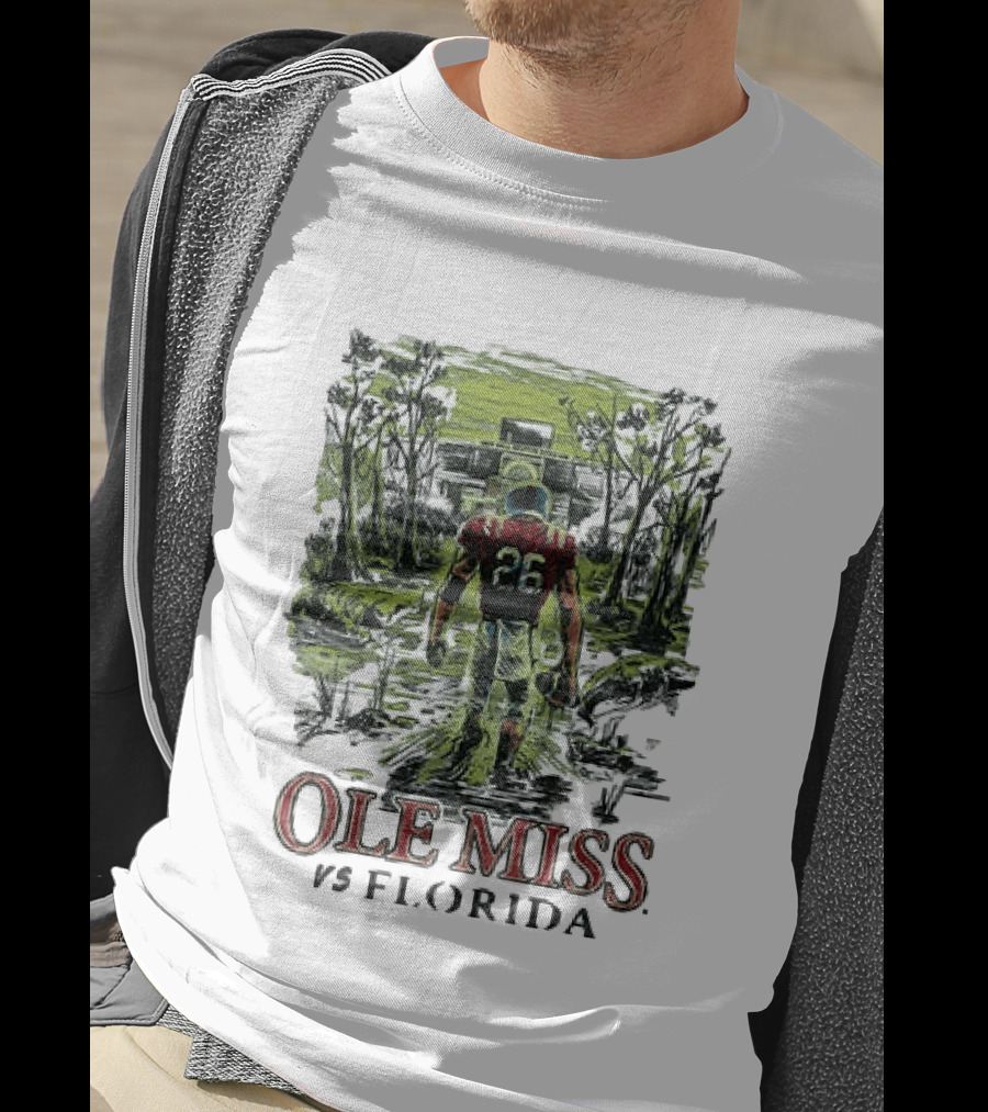 Ole Miss Vs Florida 2026 Game Day Football Player T-Shirt