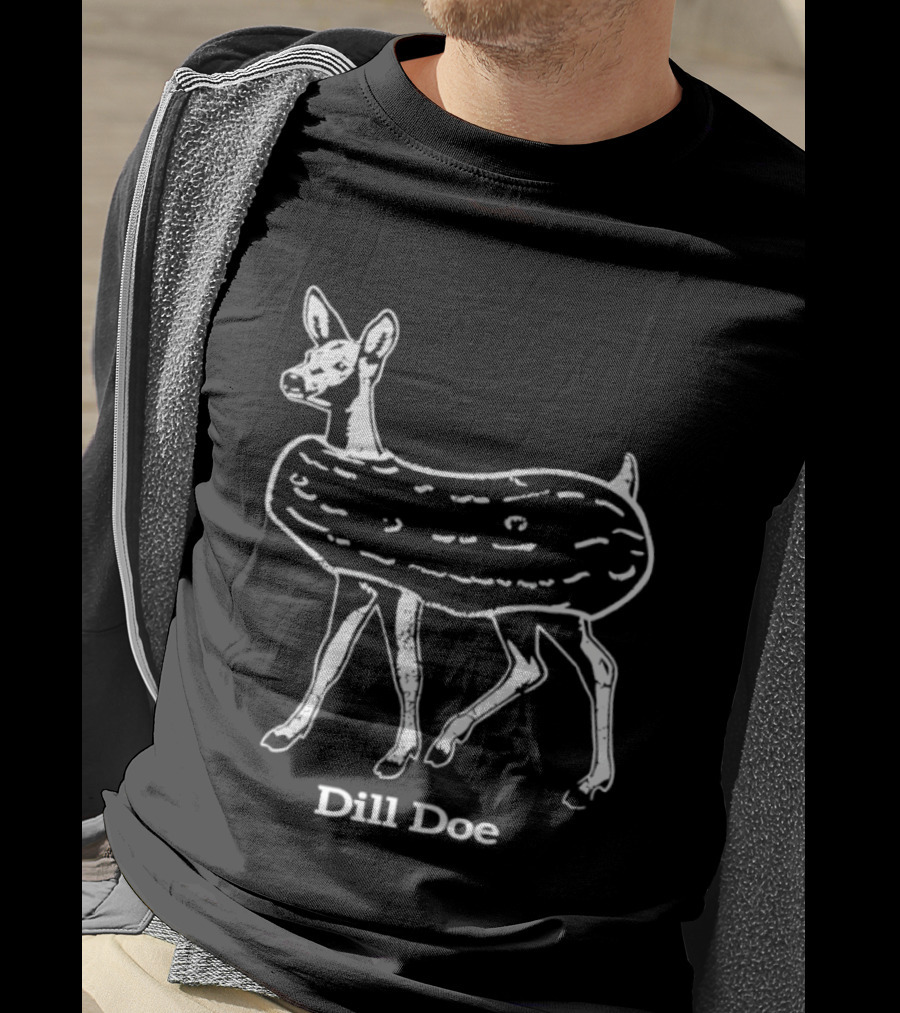 Dill Doe Deer Pickle Pun Animal Humor T-Shirt