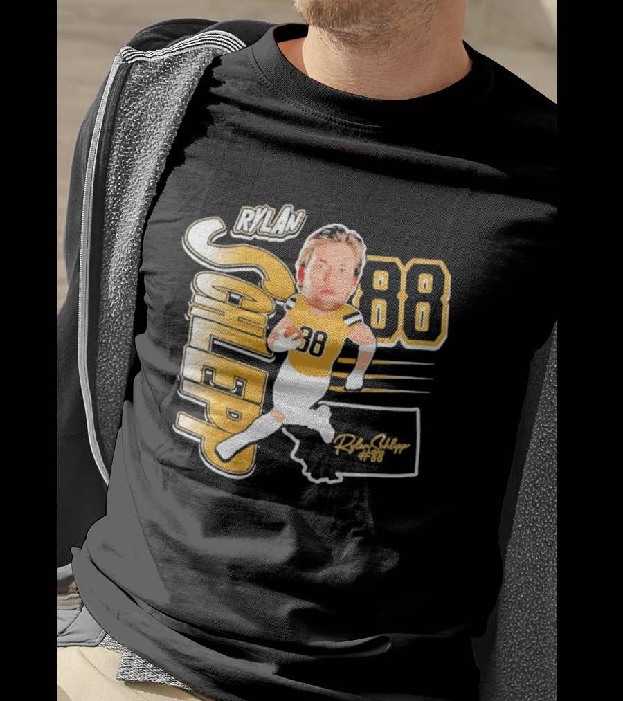 Rylan Schlepp 88 Montana Football Player Caricature T-Shirt
